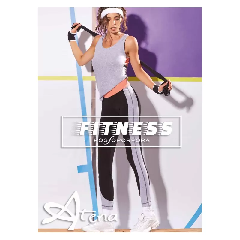 RossoPorpora completo sportivo canottiera + leggings FD105