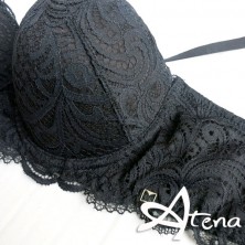Lormar reggiseno Fascia imbottita Frizzante in pizzo Leavers Coppa B o C