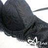 Lormar reggiseno Fascia imbottita Frizzante in pizzo Leavers Coppa B o C