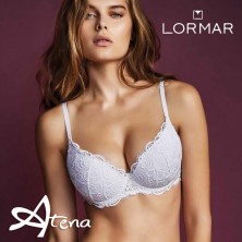 Lormar Reggiseno Push up Plunge Frizzante in pizzo Leavers Coppa B o C