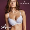 Lormar Reggiseno Push up Plunge Frizzante in pizzo Leavers Coppa B o C
