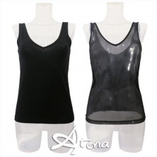 MagicDream maglia reversibile tulle nero o sabbia 7528