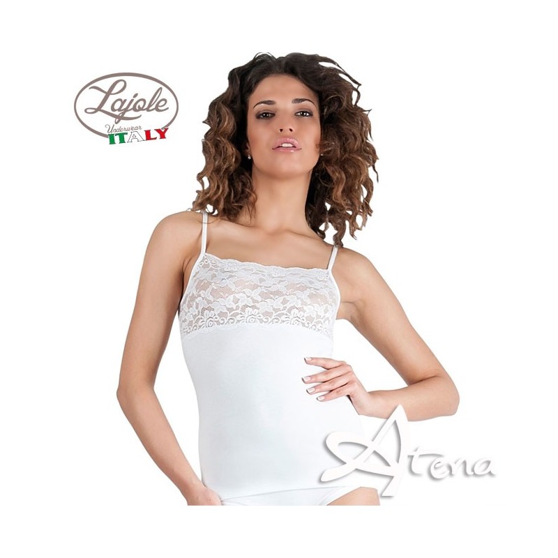 Top con balza in pizzo Lajole T72 3PZ