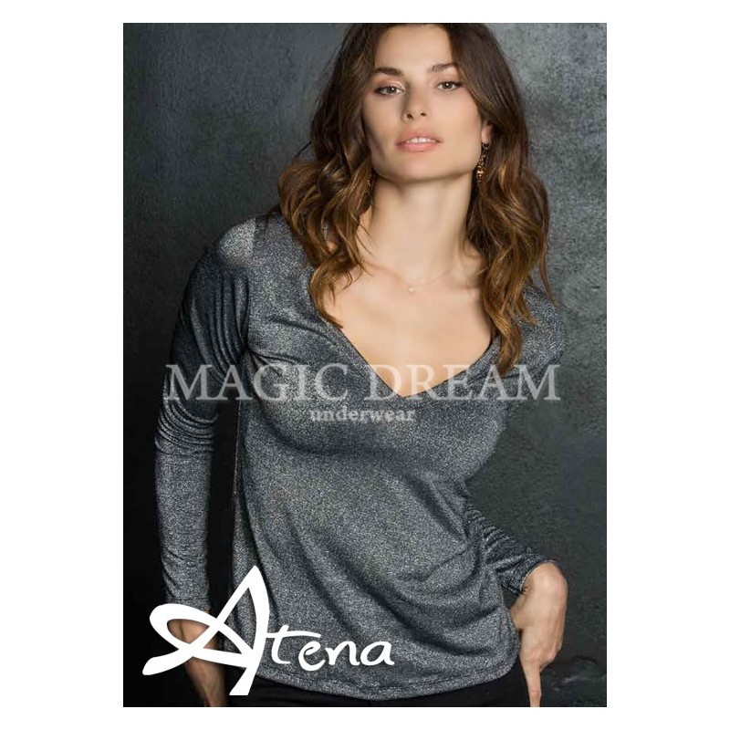 MagicDream maglia donna scollo ampio in tessuto lurex 7771