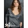 MagicDream maglia donna scollo ampio in tessuto lurex 7771