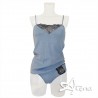 RossoPorpora completino donna top lurex brillante + brasiliana Class CD770