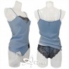RossoPorpora completino donna top lurex brillante + brasiliana Class CD770