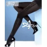 Collant nero animalier floccato Bellissima Elle Fashion donna