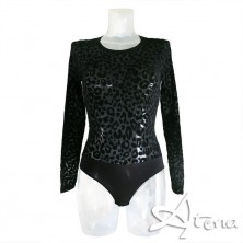 Body intimo donna sottogiacca animalier in tulle floccato MagicDream 7757