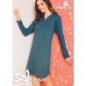 Camicia da notte verde Gucci profili oro lurex Andra Dreamwear 8358