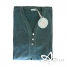 Camicia da notte verde Gucci profili oro lurex Andra Dreamwear 8358