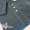 Camicia da notte verde Gucci profili oro lurex Andra Dreamwear 8358
