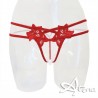 Perizoma rosso con perle Lottea Cofashion