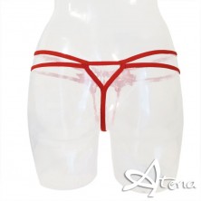 Perizoma rosso con perle Lottea Cofashion