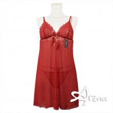 Coordinato donna babydoll + sexy vestaglietta + micro perizoma 1193