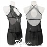 Completo intimo baby doll in tulle taglio foglia + perizoma filo 1838 Softline