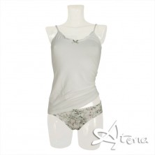 Canottiera + slip floreale latte 7808 MagicDream