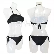Costume da bagno donna a fascia Glitter su base nera SièLei mare GL85