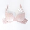 Reggiseno a v Lormar V-Bra Frizzante in pizzo Leavers balconcino cipria