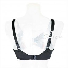 Reggiseno a balconcino sfoderato pizzo e tulle Sollievo S4 Coppa C schiena