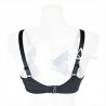 Reggiseno a balconcino sfoderato pizzo e tulle Sollievo S4 Coppa C schiena