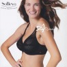Reggiseno a balconcino sfoderato pizzo e tulle Sollievo S4 Coppa C
