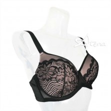 Reggiseno a balconcino imbottito in pizzo e tulle Sollievo S1 Coppa C