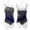 Canottiera + slip brasiliana con pizzo lurex oro 8054 MagicDream - completino intimo donna