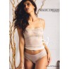 Canottiera + slip brasiliana con pizzo lurex oro 8054 MagicDream - completino intimo donna
