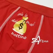Boxer Rosso Giu le mani dal bottino RossoPorpora intimo NU328 - mutande