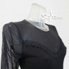 RossoPorpora intimo Body sottogiacca con tulle pois floccato glitter DB861