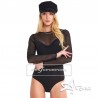 RossoPorpora intimo Body sottogiacca con tulle pois floccato glitter DB861