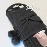 Scaldamuscoli grigio con pom pom Alan Socks donna