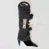 Scaldamuscoli grigio con pom pom Alan Socks donna