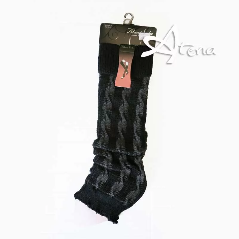 Scaldamuscoli donna bicolor lavorazione trecce Alan Socks
