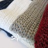 Scaldacollo in maglia grossa di viscosa con lamina argento colori