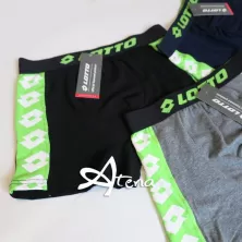 boxer mutande uomo Lotto intimo sportivo bande verdi con logo LB1256
