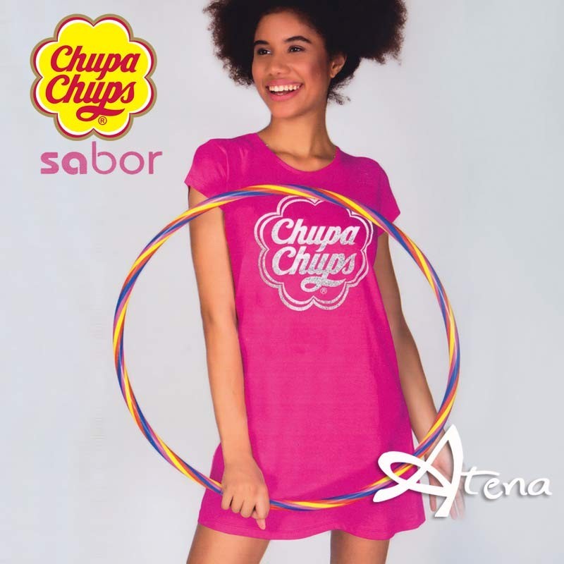 Camicia da notte Maxi-maglia Chupa Chups fucsia PED6285