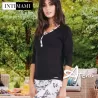 Pigiama donna estivo pantalone fiorato Intimami ID569