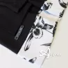Pigiama donna estivo pantalone fiorato Intimami ID569 bianco e nero