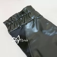 Jadea leggings fronte ecopelle vita caramella 4229