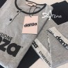 Pigiama donna Dimensione Danza fianco logato navy o grigio DD20169