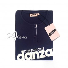 Pigiama donna Dimensione Danza fianco logato navy o grigio DD20169
