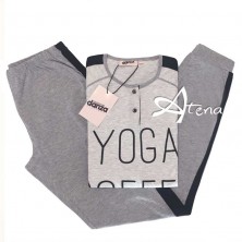 Pigiama donna Dimensione Danza Yoga Coffee Naps DD20174