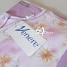 Pigiama donna aperto lilla con fiore giglio Venere 3082