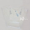 Pigiama Fibra Bamboo MagicDream 8117 con pizzo azzurro perla - pigiami
