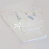 Pigiama Fibra Bamboo MagicDream 8117 con pizzo azzurro perla - pigiami