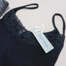 Pigiama donna animalier top + shorts Blu e grigio MagicDream 8120