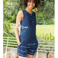 Jadea Pigiama donna Home Mojito Blu  canottiera + short 3104