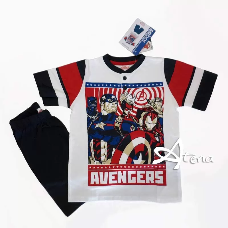 Pigiama corto bambino 4 anni ai 7 anni Evengers Blu Navy